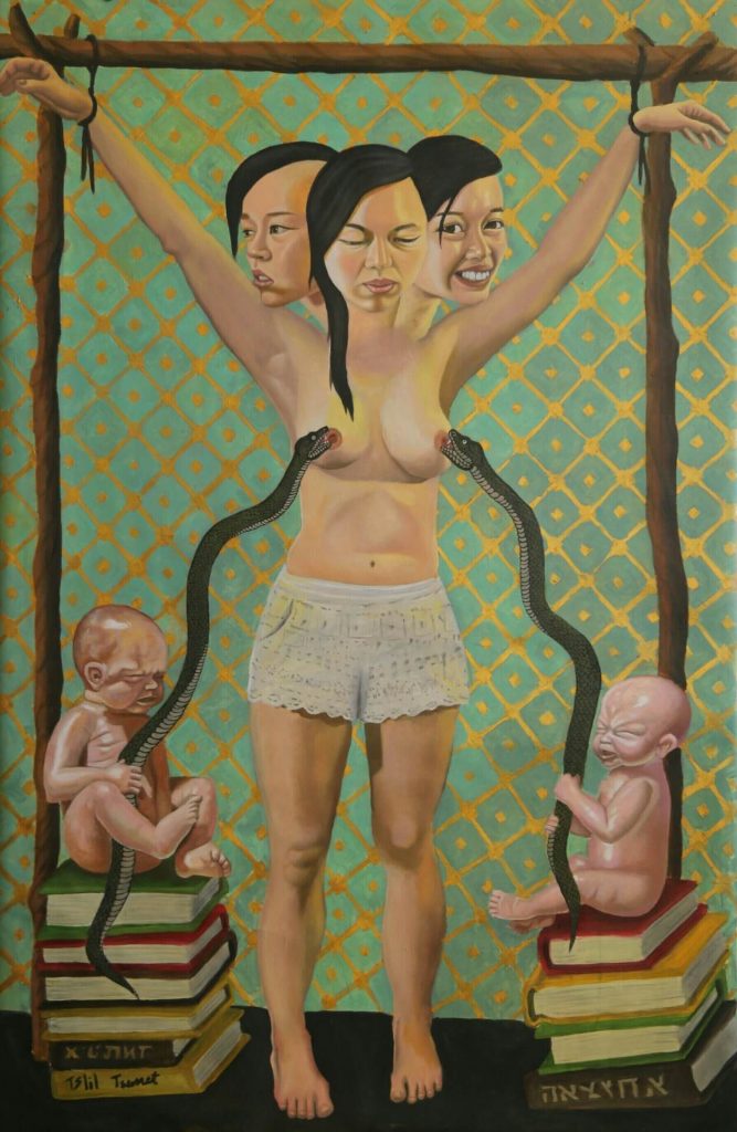 giant realism paintings of tslil tsemet