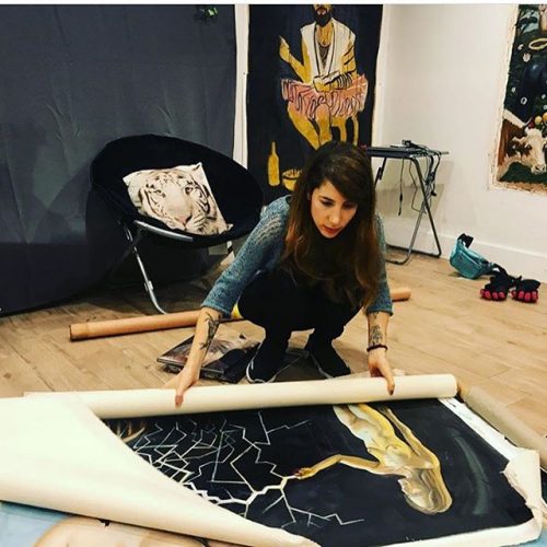 giant realism paintings of tslil tsemet