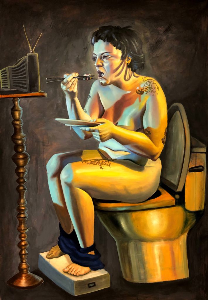 giant realism paintings of tslil tsemet